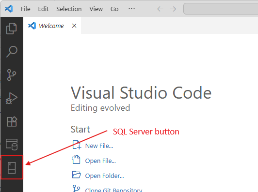 SQL Server button